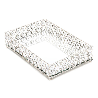 SHIMMER RECTANGULAR JEWELED TRAY Default Title