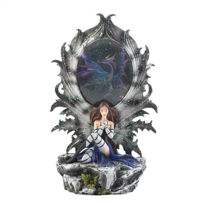 FAIRY AND DRAGON LIGHTED FIGURINE Default Title