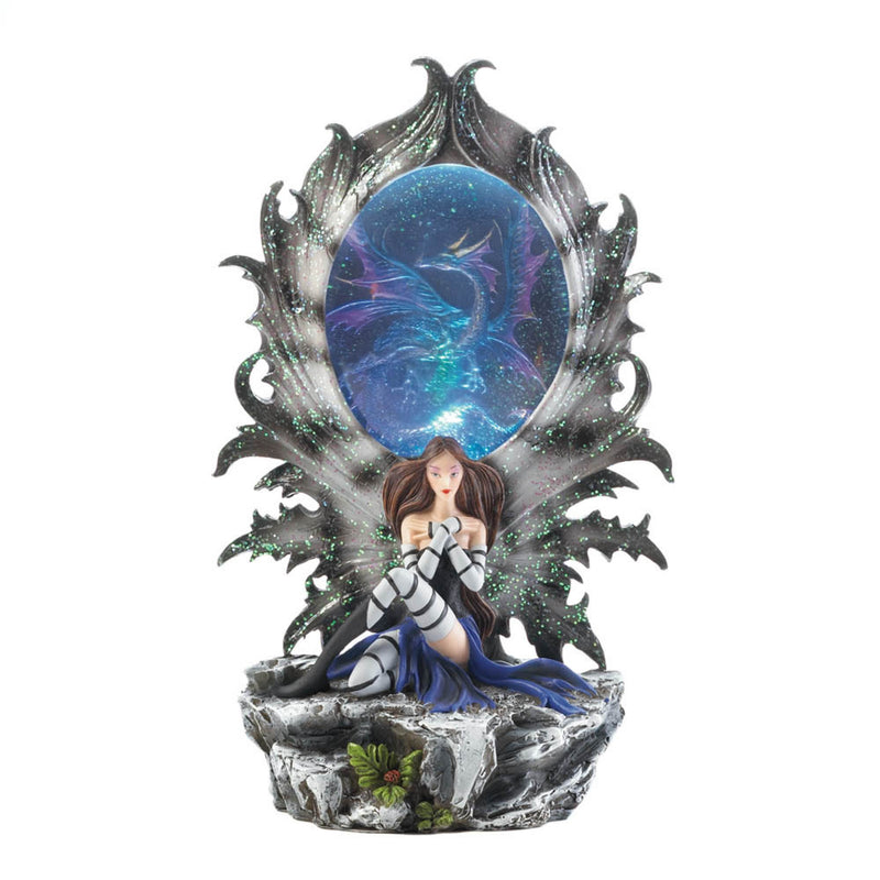 FAIRY AND DRAGON LIGHTED FIGURINE Default Title