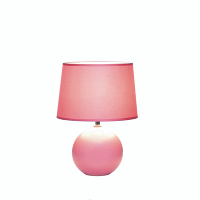 PINK ROUND BASE TABLE LAMP Default Title