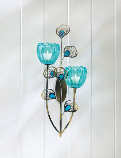 PEACOCK BLOSSOM DUO CUP SCONCE Default Title