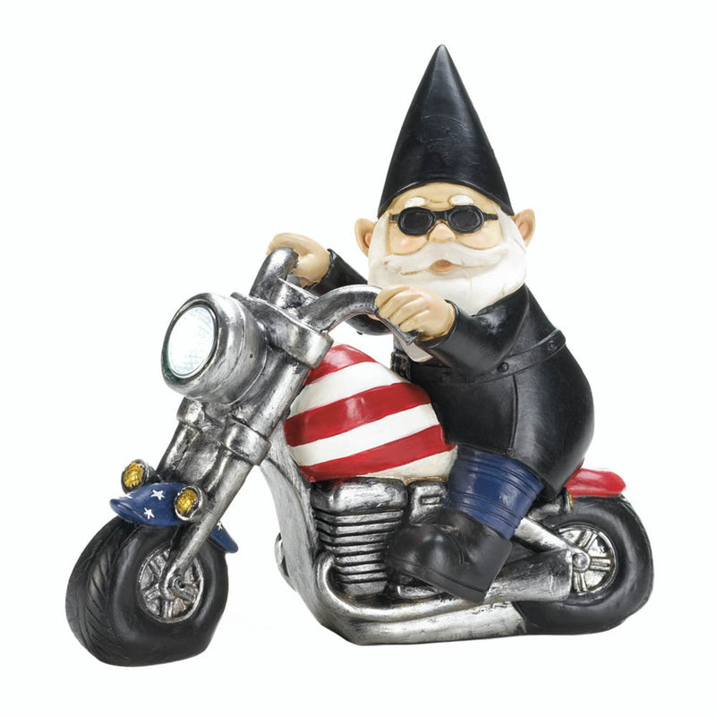 BIKER GNOME SOLAR STATUE Default Title