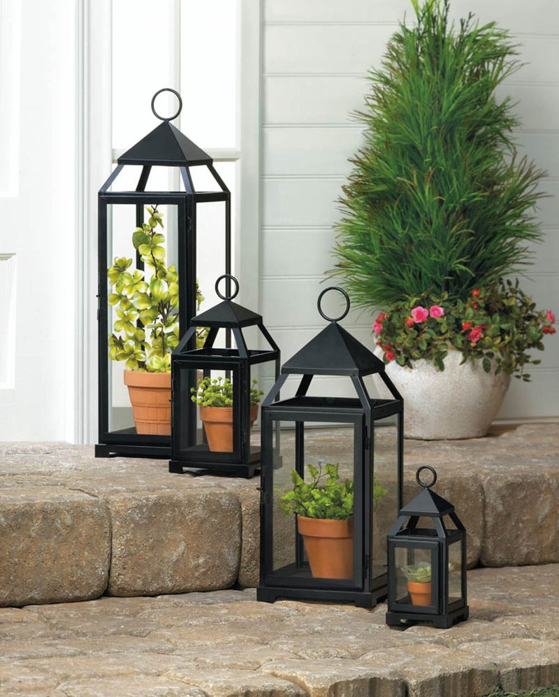 BLACK MINI CONTEMPORARY LANTERN Default Title