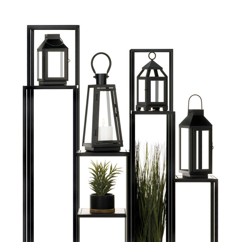 BLACK MINI CONTEMPORARY LANTERN Default Title