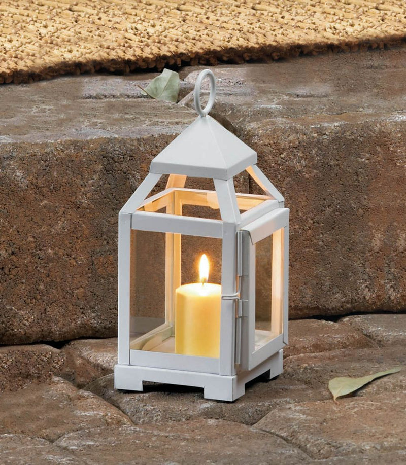 WHITE MINI CONTEMPORARY LANTERN Default Title