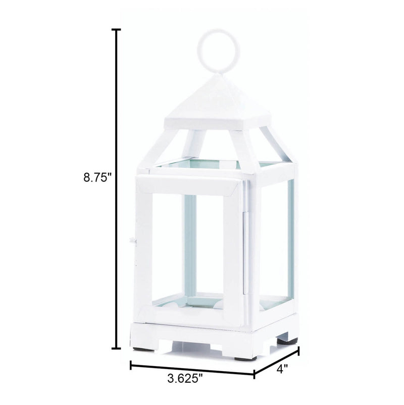 WHITE MINI CONTEMPORARY LANTERN Default Title