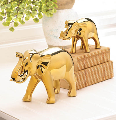 SMALL GOLDEN ELEPHANT FIGURE Default Title