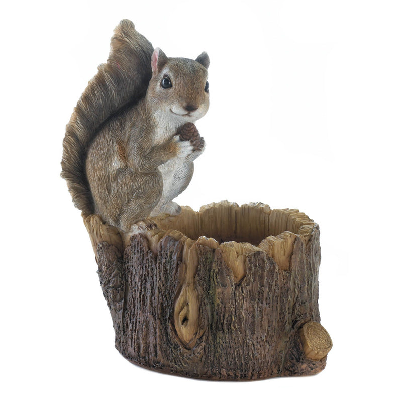 SQUIRREL TREE TRUNK BIRD FEEDER Default Title