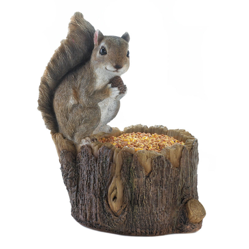 SQUIRREL TREE TRUNK BIRD FEEDER Default Title