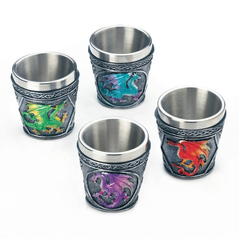 MYTHICAL DRAGONS SHOT GLASS SET OF 4 Default Title