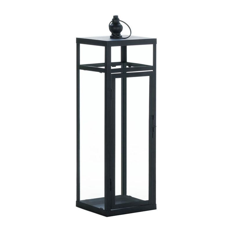 LARGE BLACK DRAMATIC GEOMETRY LANTERN Default Title