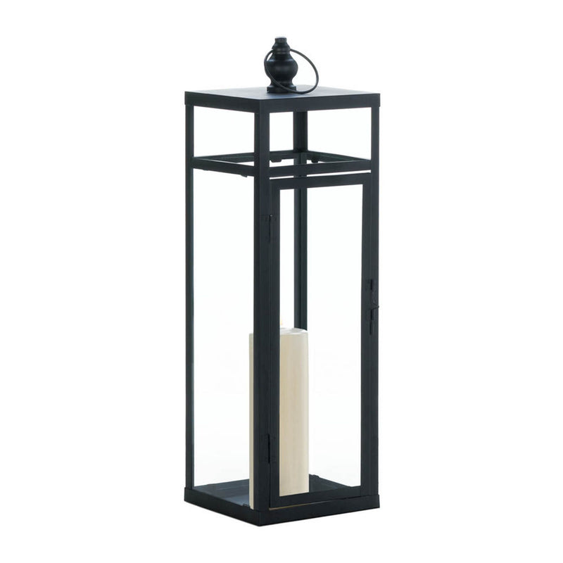 LARGE BLACK DRAMATIC GEOMETRY LANTERN Default Title