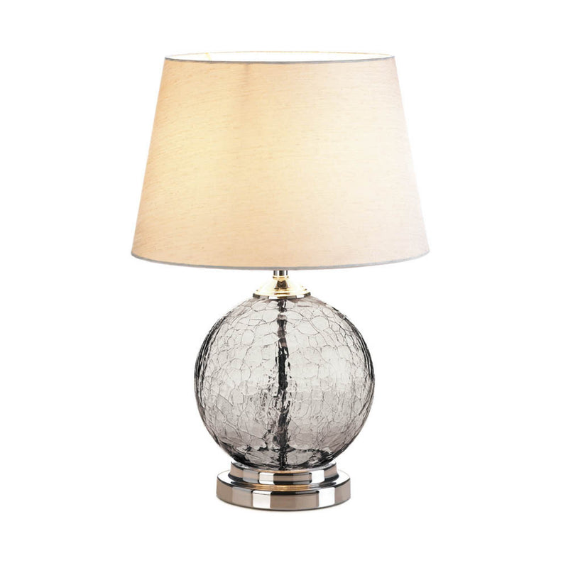 GREY CRACKED GLASS TABLE LAMP Default Title