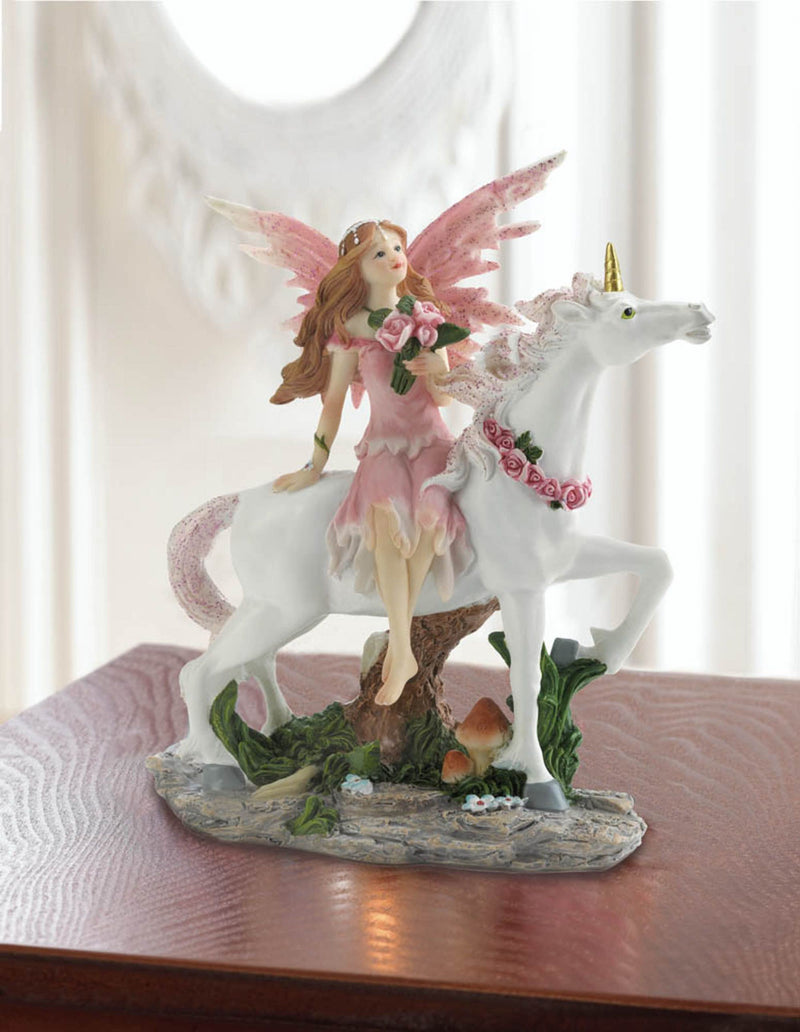 PINK FAIRY WITH UNICORN FIGURINE Default Title