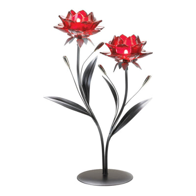 BEAUTIFUL RED FLOWERS CANDLEHOLDER Default Title