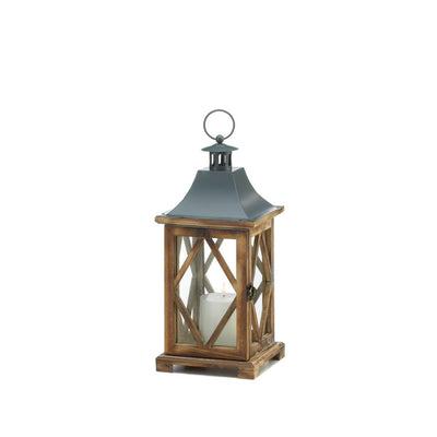 WOODEN DIAMOND LATTICE LANTERN Default Title