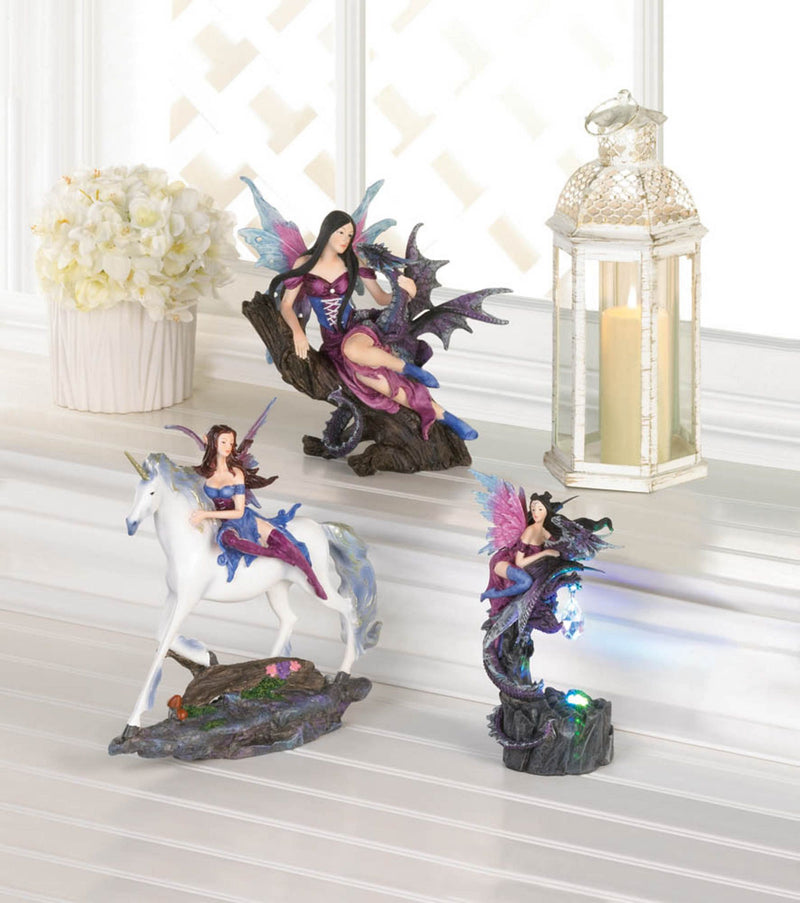 LIGHT UP FAIRY AND DRAGON FIGURINE Default Title