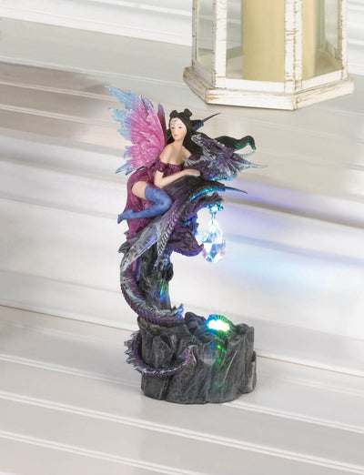 LIGHT UP FAIRY AND DRAGON FIGURINE Default Title