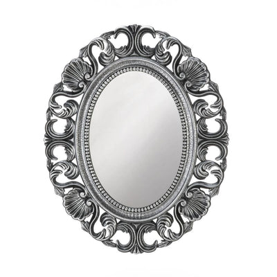 SILVER SCALLOP WALL MIRROR Default Title