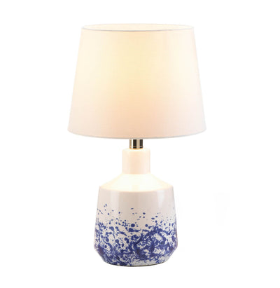 WHITE AND BLUE SPLASH TABLE LAMP Default Title