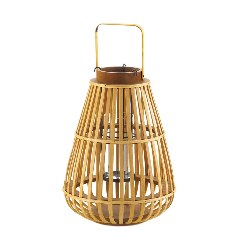 LARGE SLAT WOOD LANTERN Default Title