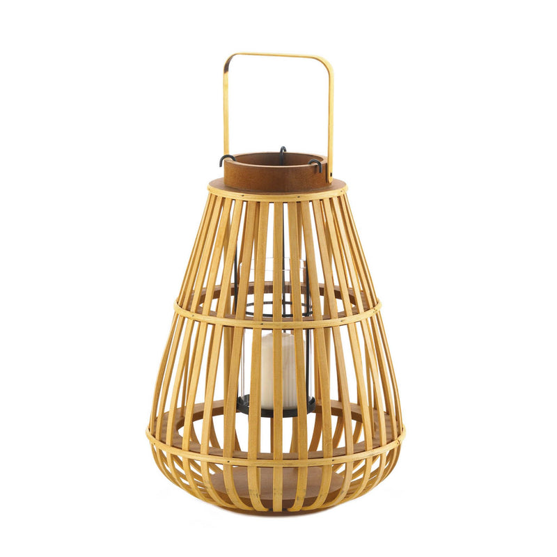 LARGE SLAT WOOD LANTERN Default Title