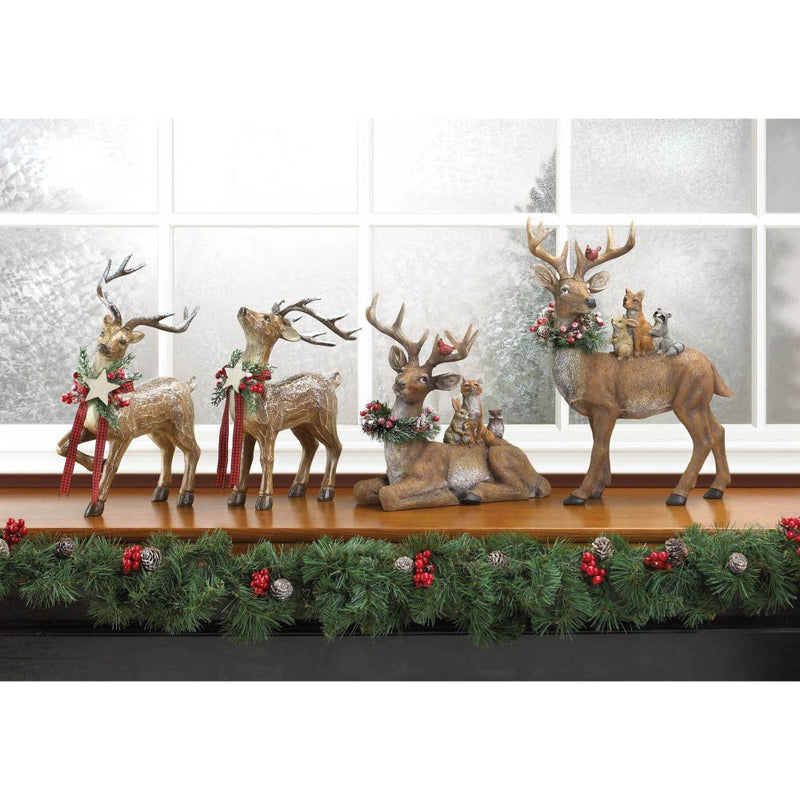 STANDING WOODLAND REINDEER DECOR Default Title