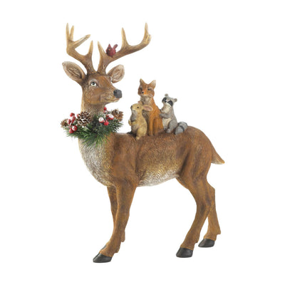 STANDING WOODLAND REINDEER DECOR Default Title