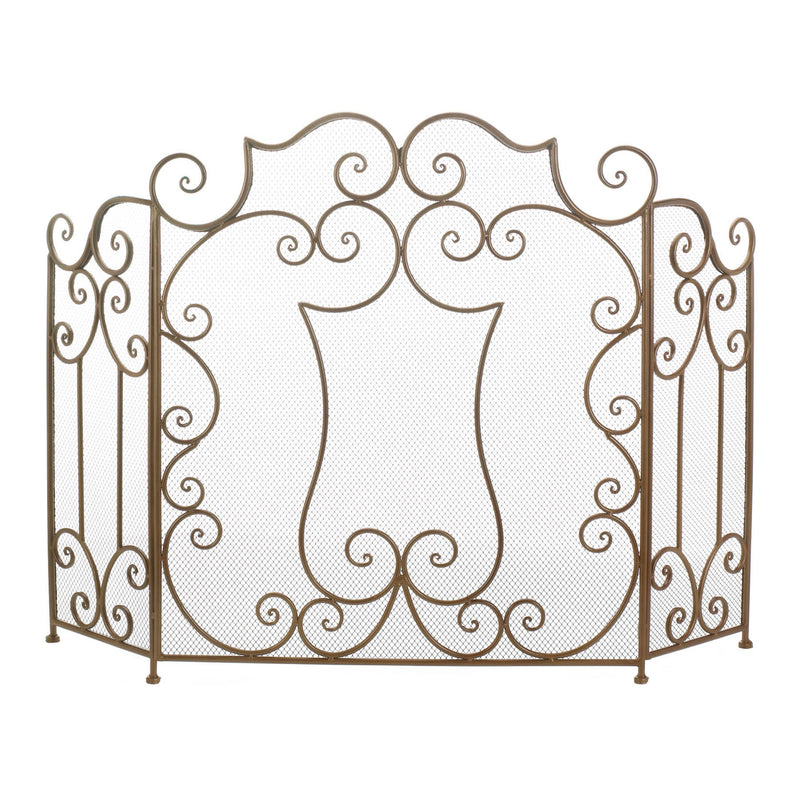 MODERN SCROLL FIREPLACE SCREEN Default Title