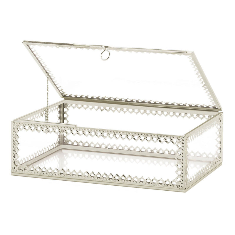 SILVER TRIM GLASS BOX Default Title