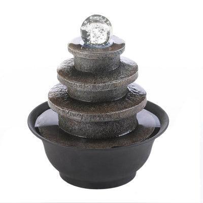 TIERED ROUND TABLETOP FOUNTAIN (INCL. PUMP) Default Title