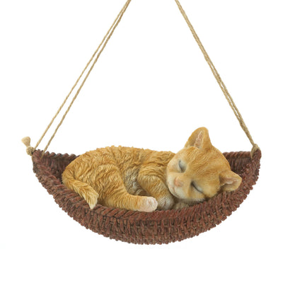 NAPPING CAT ON HAMMOCK FIGURINE Default Title