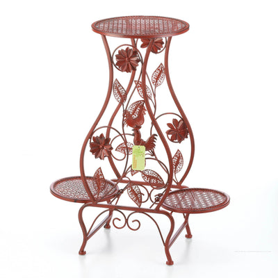 RED ROOSTER HOURGLASS TRIPLE PLANT STAND Default Title