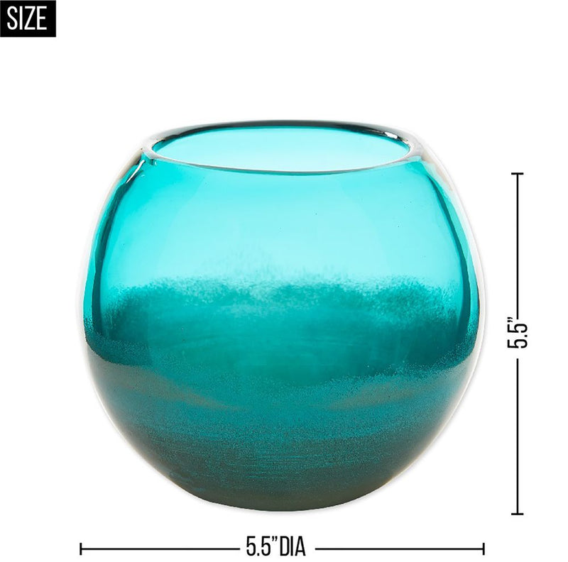 SMALL AQUA FISH BOWL VASE Default Title