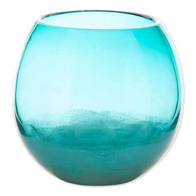 LARGE AQUA FISH BOWL VASE Default Title