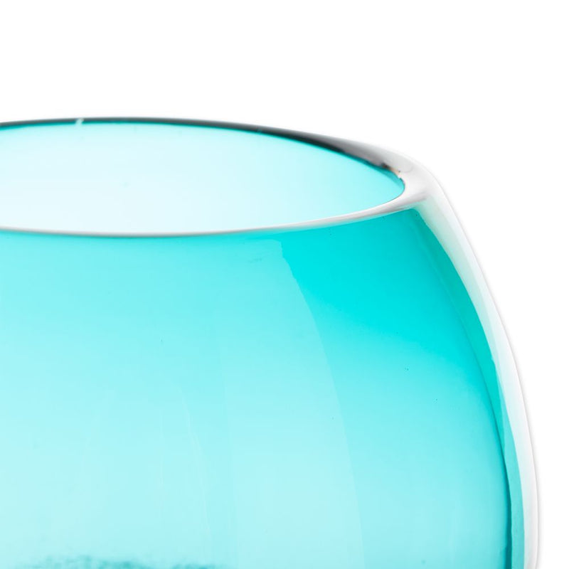 LARGE AQUA FISH BOWL VASE Default Title