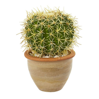 10” Cactus Artificial Plant in Decorative Ceramic Planter Default Title