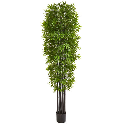 7’ Bamboo Artificial Tree with Black Trunks UV Resistant (Indoor/Outdoor) Default Title