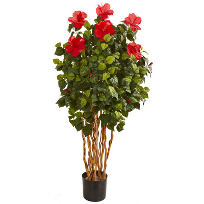 5’ Hibiscus Artificial Tree Default Title