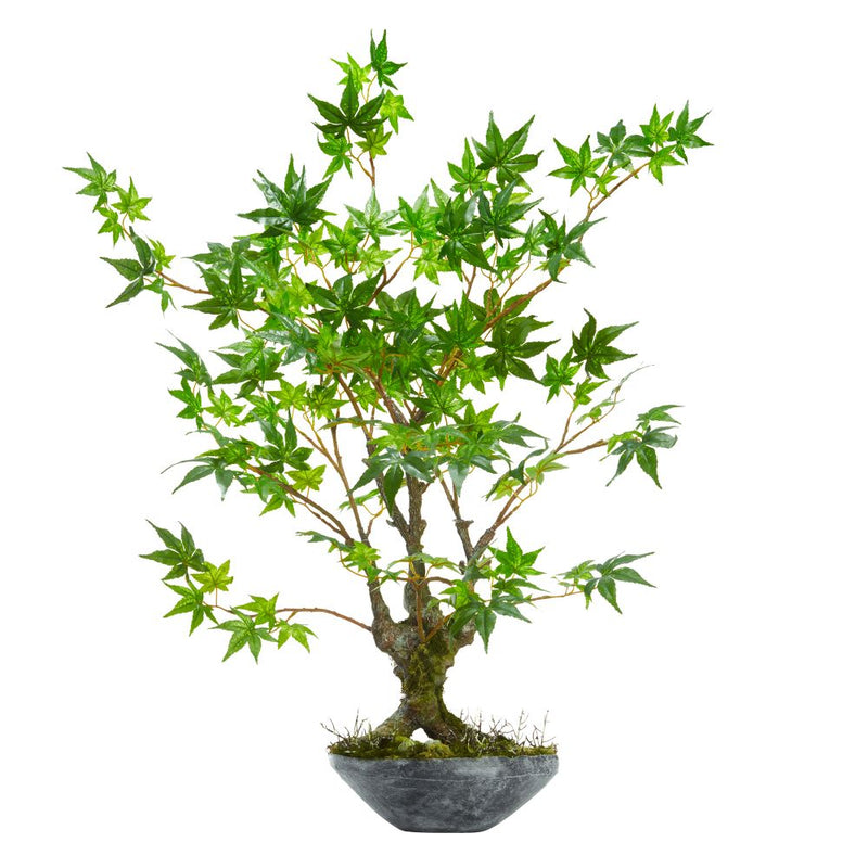 30” Maple Bonsai Artificial Tree in Planter Default Title