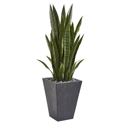 45” Sansevieria Artificial Plant in Sate Planter Default Title