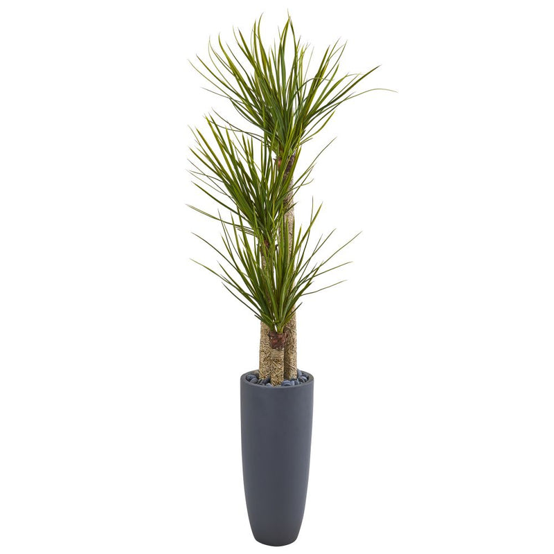 6’ Yucca Artificial Tree in Bullet Planter Default Title