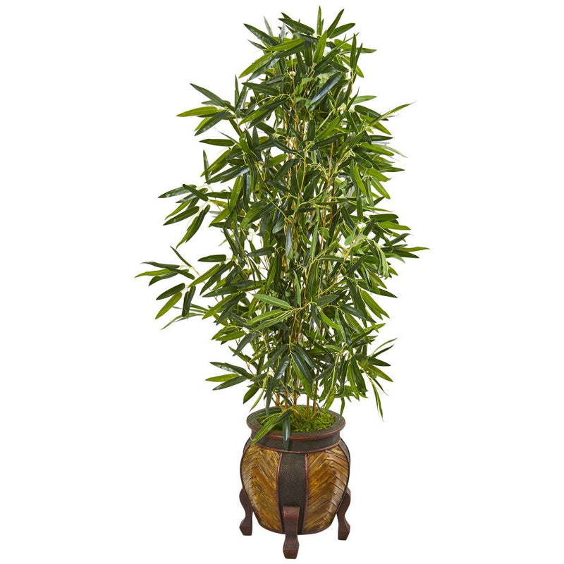 5’ Bamboo Artificial Tree in Decorative Planter (Real Touch) Default Title