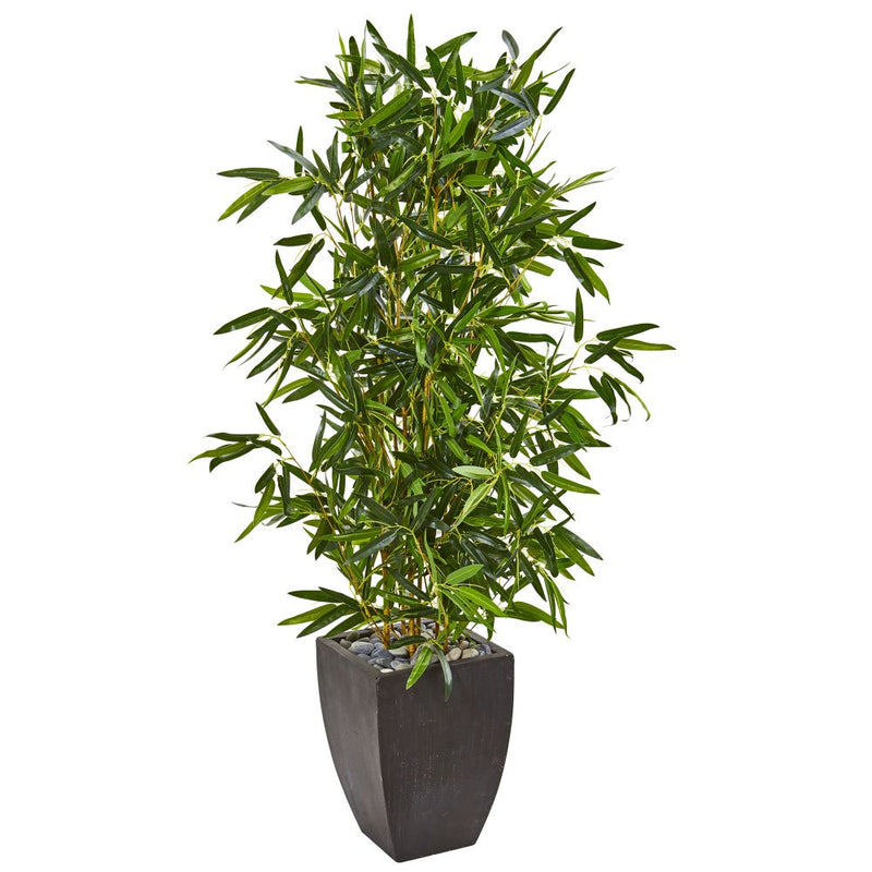 5’ Bamboo Artificial Tree in Black Planter (Real Touch) UV Resistant (Indoor/Outdoor) Default Title