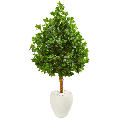 59” Evergreen Artificial Tree in White Planter Default Title