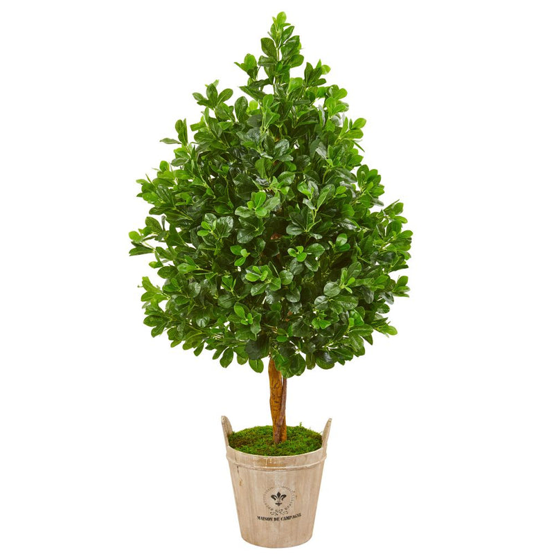 57” Evergreen Artificial Tree in Farmhouse Planter Default Title