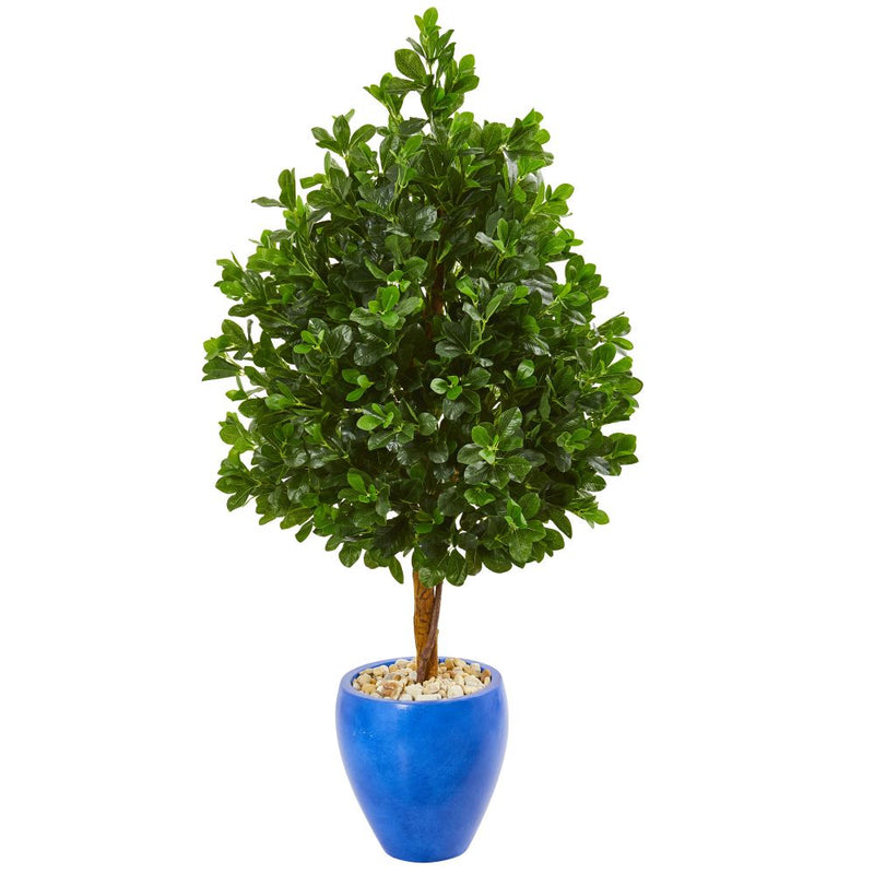 57” Evergreen Artificial Tree in Blue Planter Default Title