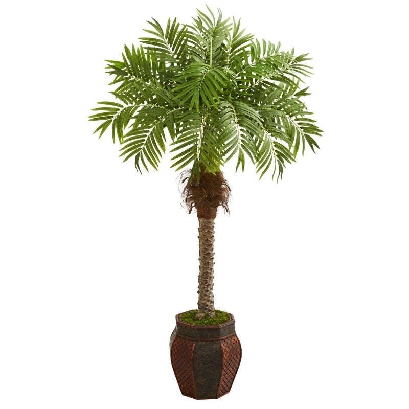 62” Robellini Palm Artificial Tree in Decorative Planter Default Title