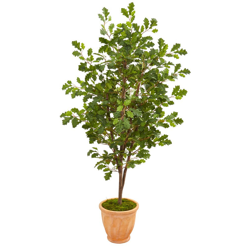 67” Oak Artificial Tree in Terra Cotta Planter Default Title