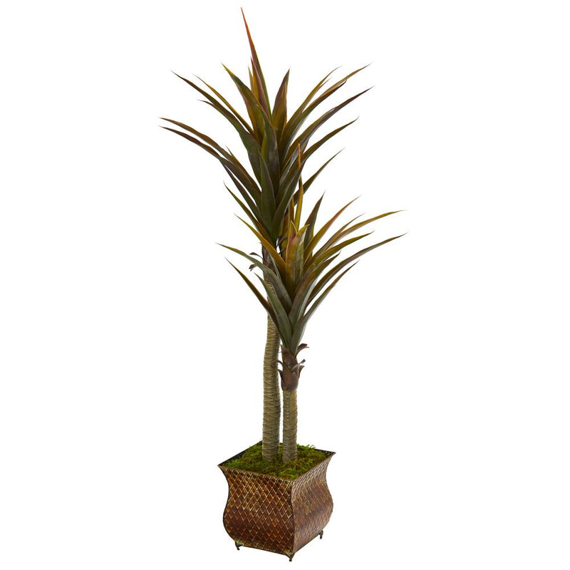 61” Yucca Artificial Tree in Decorative Planter Default Title